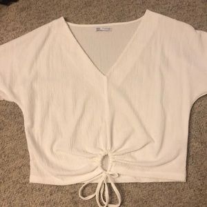 Zara white top